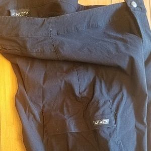 Athleta long black 2 pocket pants 92 nylon…